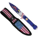 Eagle’s Honor Commemorative Fixed Blade Knife - USA Flag